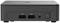 Ordinateur compact noir doté de deux ports USB, d'une prise jack pour casque et d'un bouton marche/arrêt sur la façade avant.