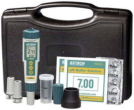 Extech EX900 Appareil de mesure de la qualité de l'eau chlore, pH, température, Redox (ORP)