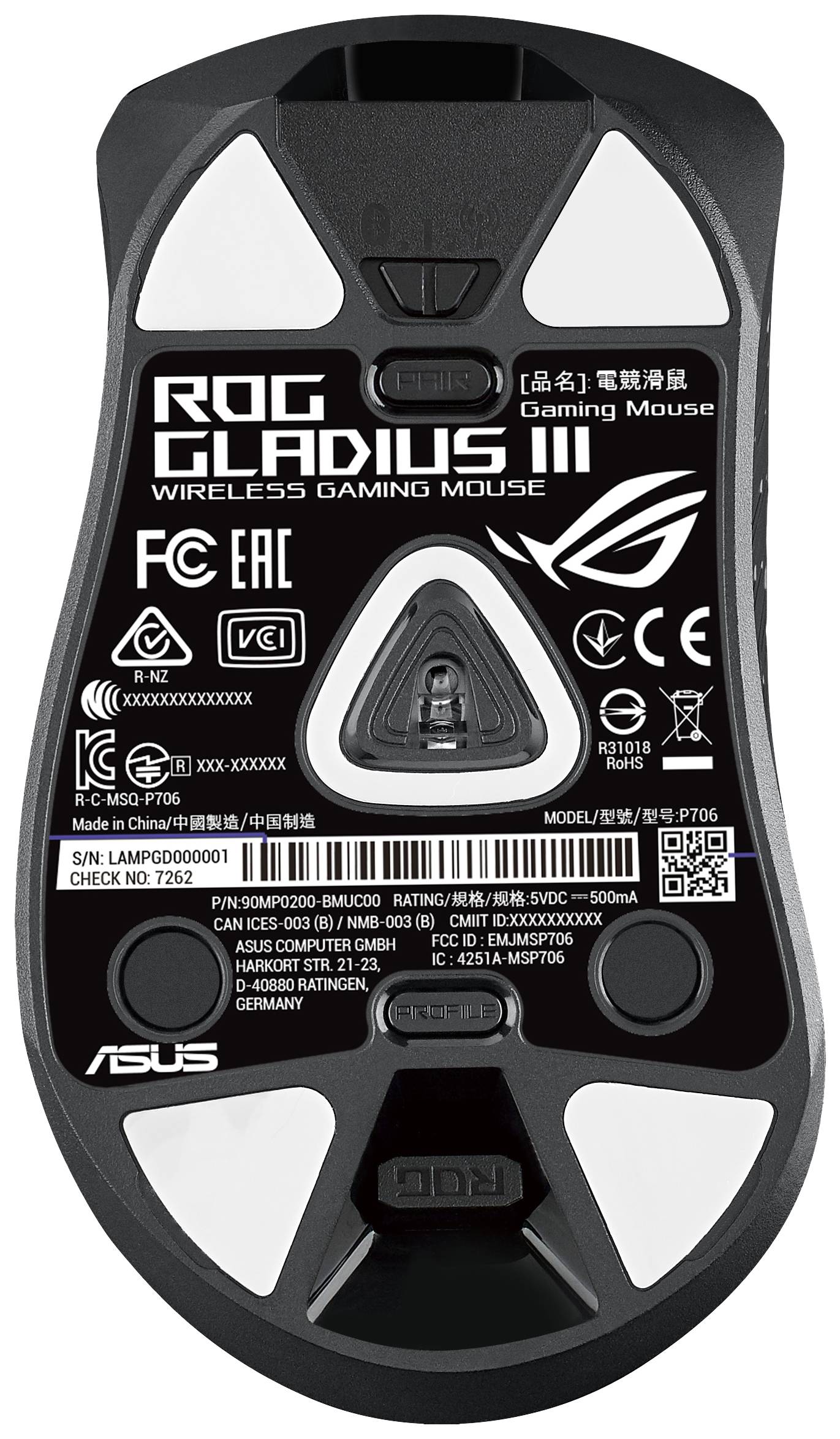 Asus ROG GLADIUS III Souris USB optique multicolore 9 Boutons 19000 dpi ergonomique, éclairé-9