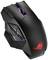 Souris de jeu au design ergonomique, surface noire, avec des effets lumineux et le logo ROG. Développée pour un gaming confortable.