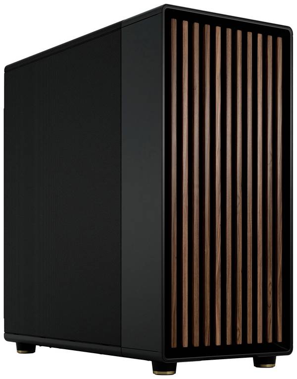 Tour midi Fractal Design North XL Boîtier gaming  charbon de bois, noir filtre anti-poussière, 3 ventilateurs pré-installés