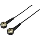 TRU COMPONENTS TC-12356296 Câble de mise à la terre antistatique (ESD) noir 2.40 m Pression mâle 10 mm, Pression mâle 10