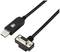 Câble adaptateur USB-série avec un connecteur USB d'un côté et un connecteur série à 9 broches de l'autre.