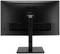 Un écran d'ordinateur noir vu de dos, de marque ASUS, avec un socle rectangulaire. Aucune connexion ou câble visible.