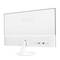 Face arrière blanche d'un moniteur ASUS avec logo, deux connexions et un socle élégant. Design minimaliste.
