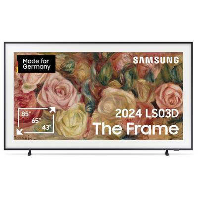 Samsung QLED 4K "The Frame" LS03D TV QLED 214 cm 85 pouces CEE G (A - G) CI+, DVB-T2 HD, Wi-Fi, UHD, Smart TV, QLED noir