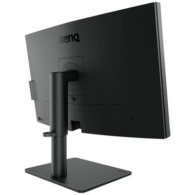Un moniteur noir BenQ vu de dos, montrant son support réglable.