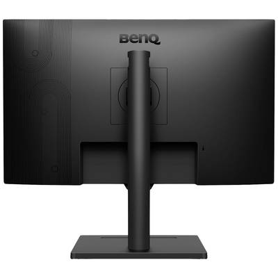 Vue arrière d'un moniteur BenQ avec un support réglable en hauteur noir. Le design est épuré et moderne.