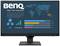 Moniteur BenQ affichant un diagramme des parts de marché : 'Produit A' 71%, 'Produit B' 56%, 'Produit C' 30%, 'Produit D' 26%. Carte du monde en arrière-plan.