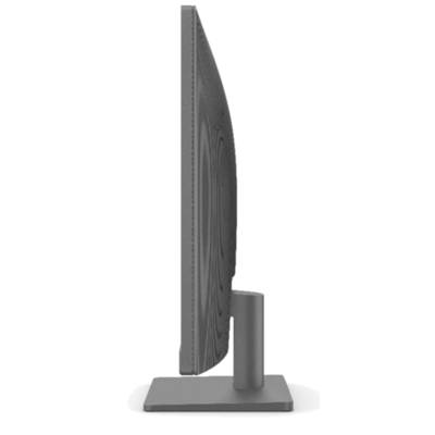 Un profil latéral d'un écran d'ordinateur moderne au design élancé, reposant sur un socle rectangulaire.