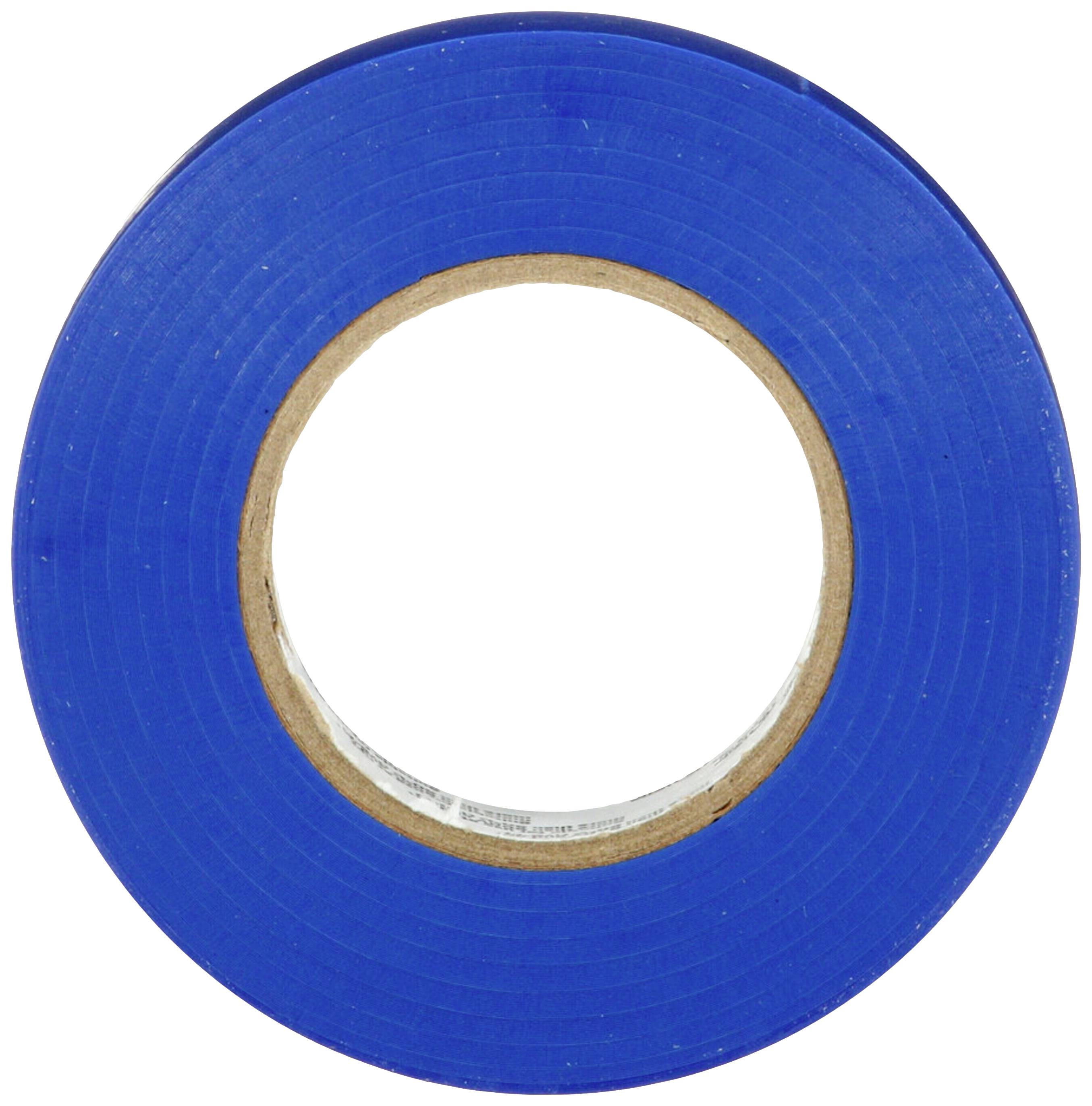 Ruban adhésif bleu, vu de dessus.