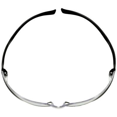 Lunettes de protection transparentes avec embout de branche noir, adaptées à l'équipement de protection individuelle dans les environnements industriels.
