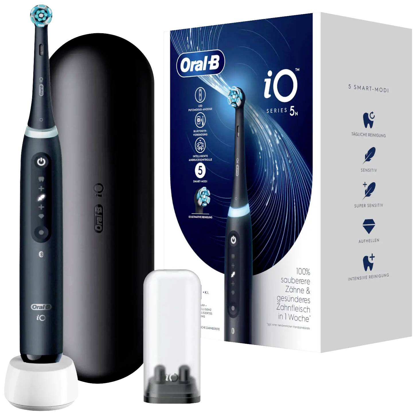 Oral-B iO Series 5 611038 Brosse à dents électrique rotatif / oscillant noir-0