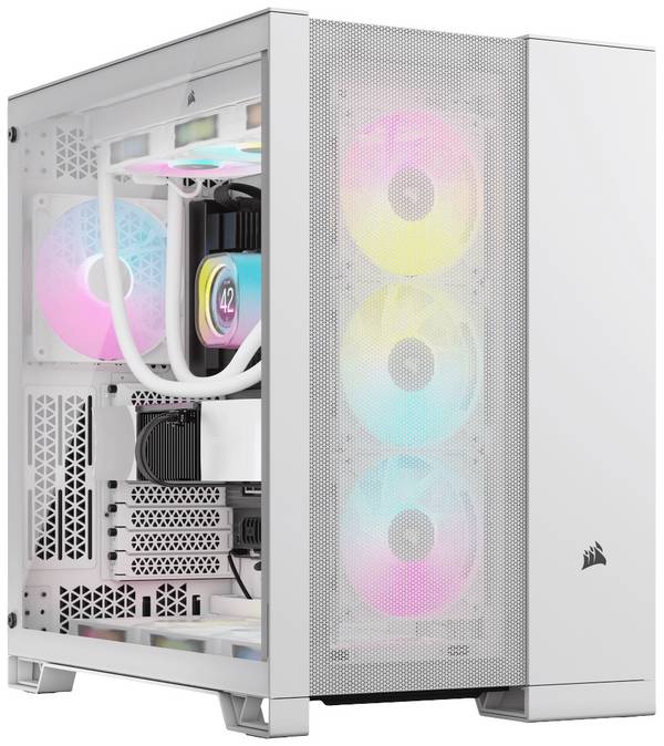 Tour midi Corsair 6500D AIRFLOW Boîtier PC  blanc fenêtre latérale