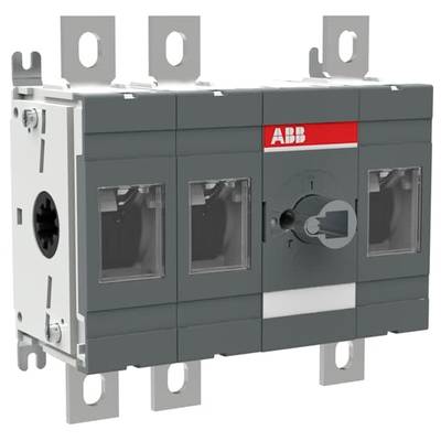 Interrupteur industriel avec boîtier gris et logo rouge 'ABB'. Adapté pour les applications et installations électriques.