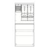 Striebel & John 2CPX043766R9999 SZ2201E Armoire complète partiellement encastrée Nombre de divisions = 3 Nbr de rangées = 0 Contenu 1 pc(s)
