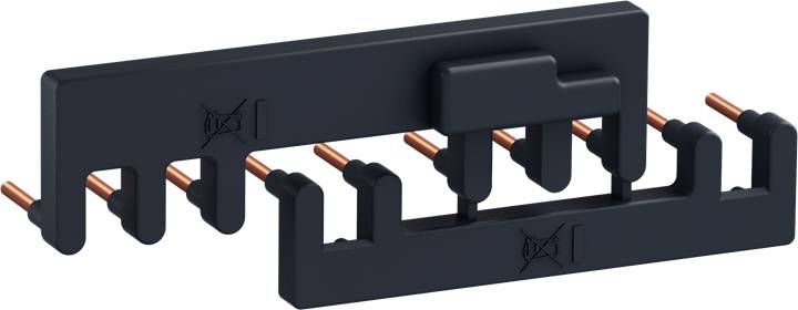 'Borne de connexion électrique noire à plusieurs raccordements en cuivre, adaptée pour un raccordement de fil sécurisé.'