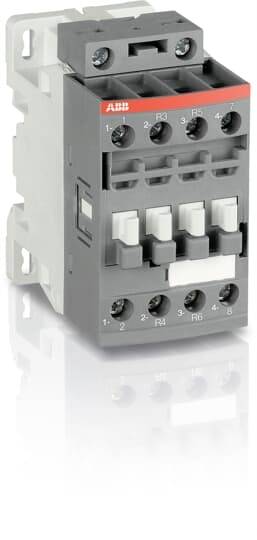 Un contacteur électrique à contacts multiples et raccordements à vis, adapté pour commander des appareils électriques dans des armoires de commande.