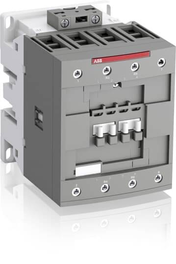 Un disjoncteur gris de marque ABB avec plusieurs bornes de connexion, adapté aux systèmes de commande électrique industriels.