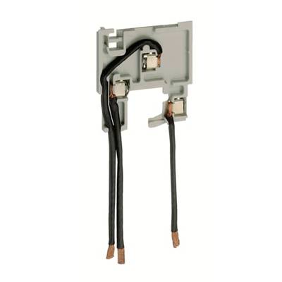 Module de connexion électrique à trois fils de cuivre et boîtier en plastique gris, utilisé pour le raccordement dans les systèmes électriques.
