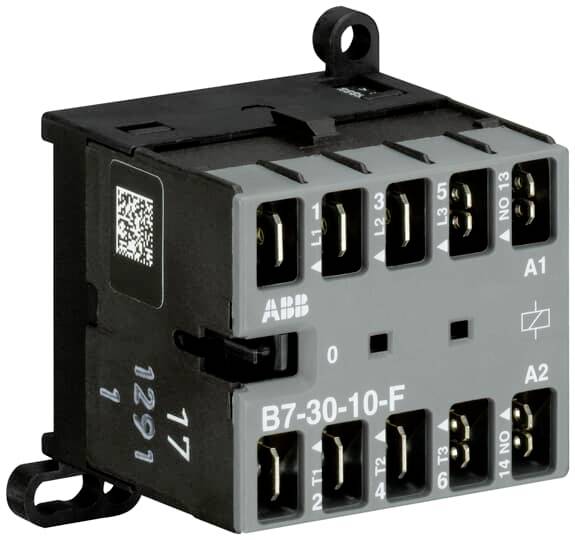 Un composant électrique noir et gris avec plusieurs connexions. Marquages 'B7-30-10-F' et 'ABB'.