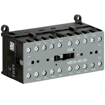 Un dispositif de commutation électrique noir d'ABB, modèle VB7A-40-00, avec des bornes à vis numérotées sur la façade.
