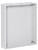 Cadre en plastique blanc rectangulaire avec plusieurs points de fixation sur ses faces intérieures. Adapté pour la fixation d'appareils ou de panneaux.