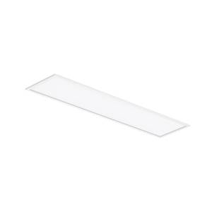 Un panneau LED rectangulaire, blanc, plat, potentiellement adapté à une installation au plafond dans un environnement de bureau ou résidentiel.