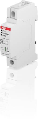 Parafoudre ABB, modèle OVR T2 1N 25 255s P TS. Protection de type CA, 255V, Phase-N, Phase-E, module montable.