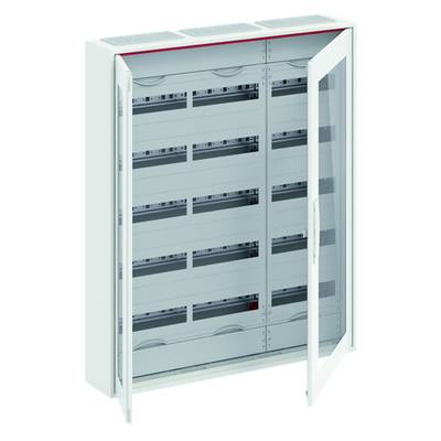 Une armoire électrique ouverte avec plusieurs étagères horizontales, adaptée à l'installation de composants électriques.