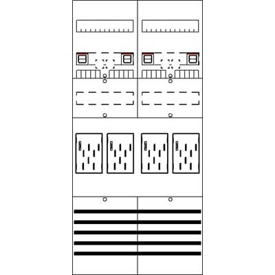 Illustration de dispositions de rues et de bâtiments avec deux rues parallèles, des places de stationnement, des bâtiments et des marquages de voies de circulation.