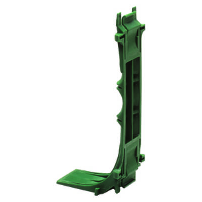 Pièce de rechange en plastique vert, positionnée sur le côté, destinée à être utilisée dans des machines ou des appareils techniques.
