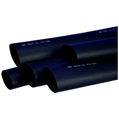Gaines thermorétractables noires de différentes tailles, disposées côte à côte. Elles sont utilisées pour l'isolation des câbles électriques.