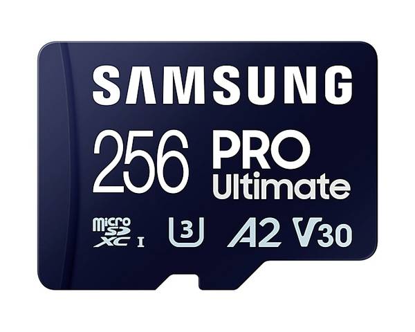 Samsung PRO Ultimate Carte microSD  256 GB Class 3 UHS-I, v30 Video Speed Class, A2 Application Performance Class avec lecteur de carte USB