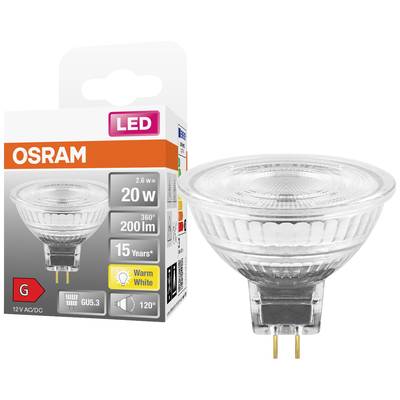 OSRAM 4099854098918 LED CEE G (A - G) GU5.3 réflecteur 2.6 W = 20 W blanc chaud (Ø x H) 50 mm x 50 mm  1 pc(s)