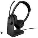 Jabra Evolve 2 55 MS Stereo Micro-casque supra-auriculaire Bluetooth Stereo noir Noise Cancelling, Suppression du bruit