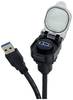Embase femelle USB 3.0 avec câble, avec couvercle rabattable USB-3.0 A/A F/M 1,0m PVC KD 490219.0100 Lütze Contenu: 1 pc(s)