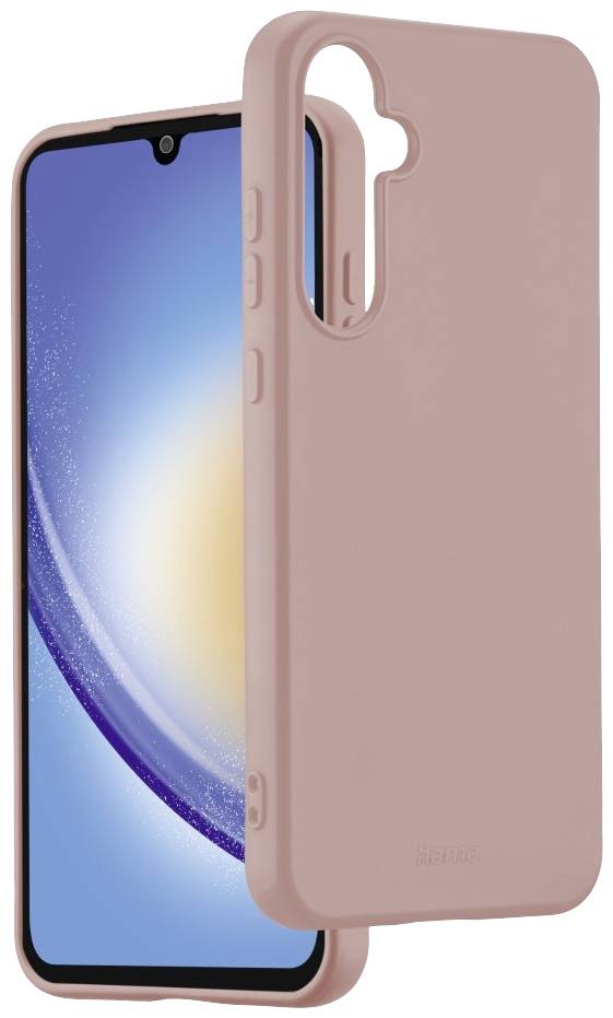 Étui Rosa en silicone montrant les vues avant et arrière d'un smartphone avec éclairage d'écran.