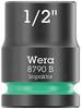 Wera 8790 B Impaktor 05005518001 6 pans extérieurs Douille 1/2" 3/8" 1 pièce 3/8"