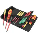 Wera 05006611001 VDE Tournevis porte-embouts 17 pièces cruciforme Phillips, vis Pozidriv, TORX, vis à fente