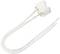 Un support de lampe en céramique blanc électrique avec deux longs fils isolés, adapté pour une ampoule GU10.