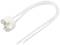 Support de lampe en céramique blanche avec deux câbles apparents, adapté aux ampoules GU10 ou MR16.