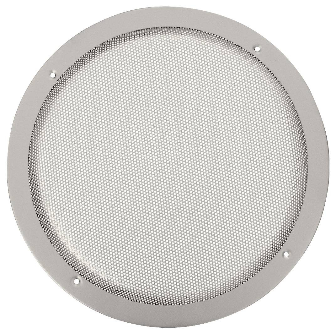 Grille de ventilation ronde en métal avec un fin maillage grillagé permettant la circulation de l'air.