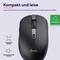 Souris compacte et silencieuse de Trust, fabriquée en partie à partir de matériaux recyclés. Idéale pour un environnement de travail calme.