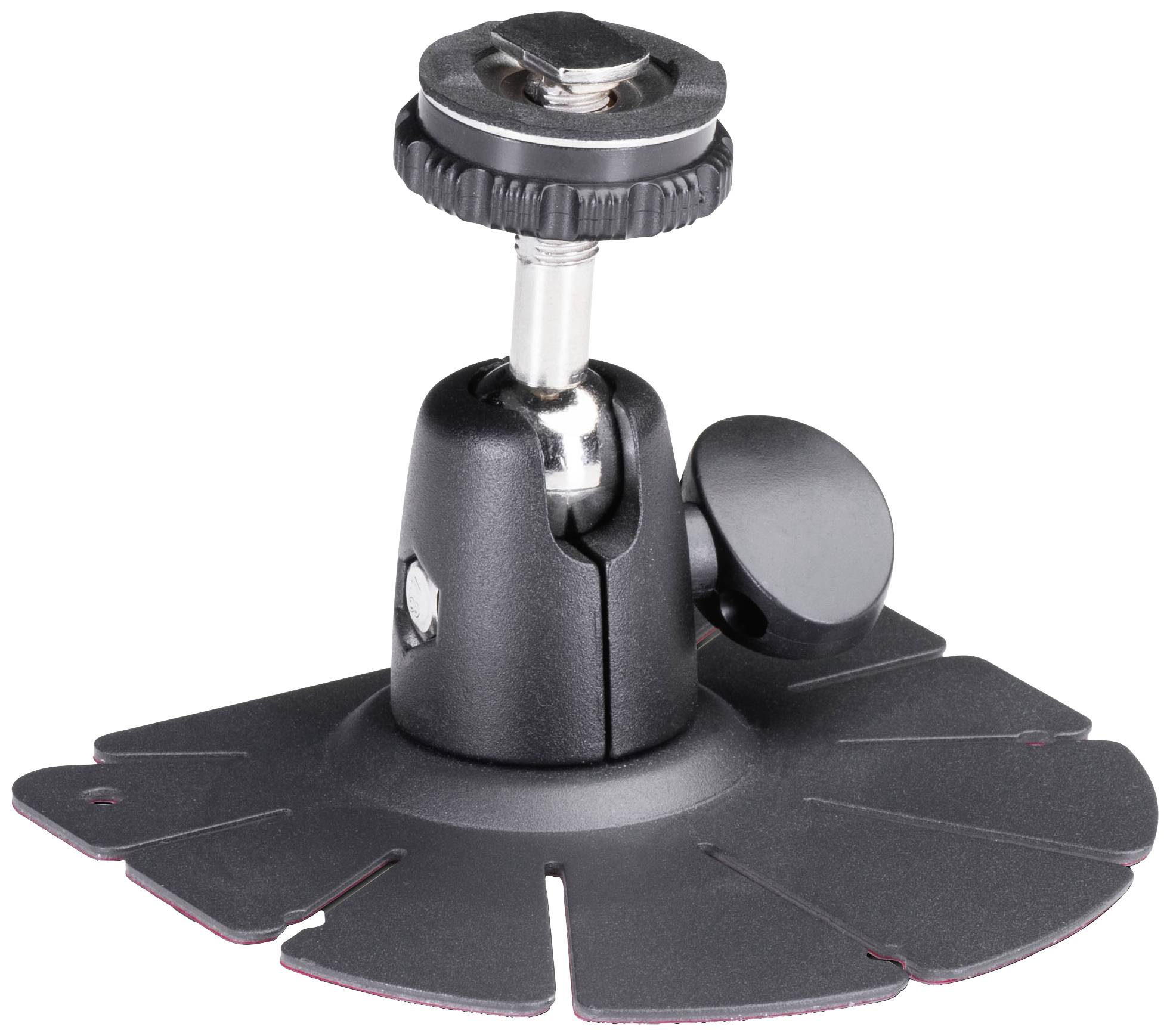 Support de caméra pivotant avec écrou hexagonal, monté sur un support étoilé flexible. Adapté pour un positionnement polyvalent.