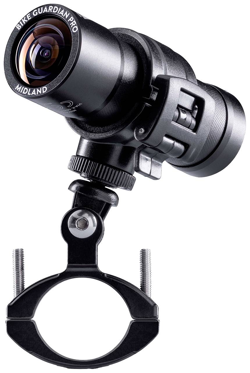 Caméra pour vélos avec support, adaptée aux prises de vue en extérieur et à la surveillance pendant le trajet.