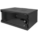 Digitus DN-38011 Boîtier mural 19" (l x H x P) 540 x 241 x 400 mm 4 UH noir (RAL 9005), noir