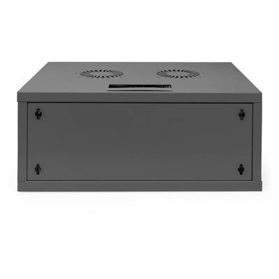 Boîtier métallique gris rectangulaire avec deux fentes de ventilation en haut. Utilisé pour le rangement sécurisé des équipements techniques.