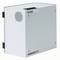 Boîte murale blanche avec grille de ventilation, forme rectangulaire, adaptée aux installations électriques ou aux unités de commutation.