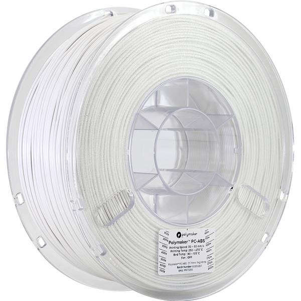 Polymaker PC04002 PC04002 Filament PC-ABS résiste à la chaleur, résiste aux chocs 1.75 mm 1000 g blanc  1 pc(s)